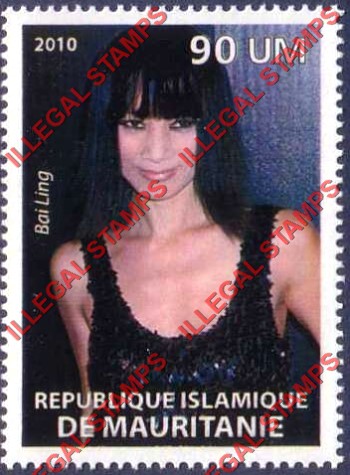MAURITANIA 2010 Bai Ling Counterfeit Illegal Stamp MAURITANIA 2010 Bai Ling Counterfeit Illegal Stamp