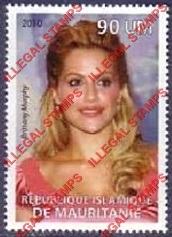 MAURITANIA 2010 Brittany Murphy Counterfeit Illegal Stamp (Stamp 2) MAURITANIA 2010 Brittany Murphy Counterfeit Illegal Stamp (Stamp 2)