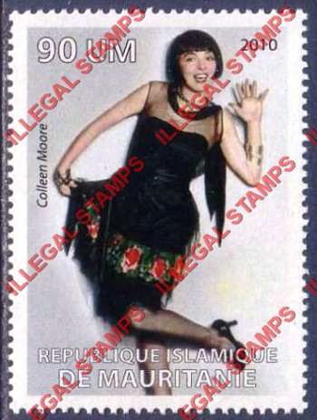 MAURITANIA 2010 Colleen Moore Counterfeit Illegal Stamp MAURITANIA 2010 Colleen Moore Counterfeit Illegal Stamp