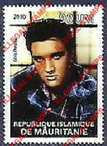 MAURITANIA 2010 Elvis Presley Counterfeit Illegal Stamp (Stamp 2) MAURITANIA 2010 Elvis Presley Counterfeit Illegal Stamp (Stamp 2)