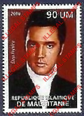 MAURITANIA 2010 Elvis Presley Counterfeit Illegal Stamp (Stamp 3) MAURITANIA 2010 Elvis Presley Counterfeit Illegal Stamp (Stamp 3)