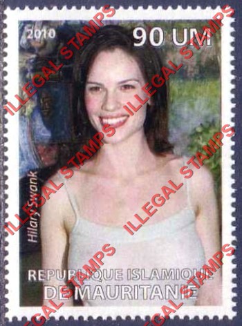 MAURITANIA 2010 Hilary Swank Counterfeit Illegal Stamp MAURITANIA 2010 Hilary Swank Counterfeit Illegal Stamp