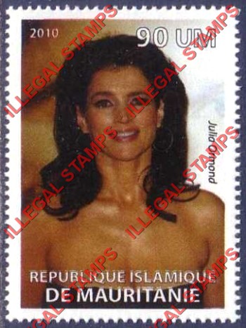 MAURITANIA 2010 Julia Ormond Counterfeit Illegal Stamp MAURITANIA 2010 Julia Ormond Counterfeit Illegal Stamp