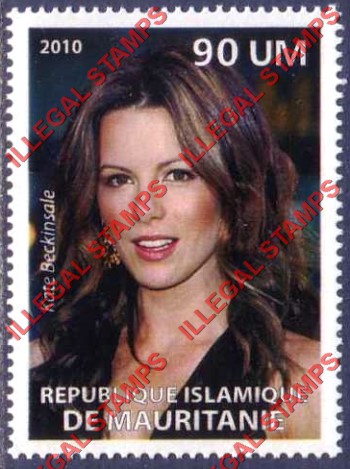 MAURITANIA 2010 Kate Beckinsale Counterfeit Illegal Stamp MAURITANIA 2010 Kate Beckinsale Counterfeit Illegal Stamp