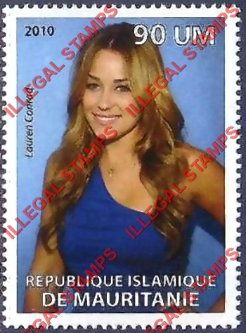 MAURITANIA 2010 Lauren Conrad Counterfeit Illegal Stamp MAURITANIA 2010 Lauren Conrad Counterfeit Illegal Stamp