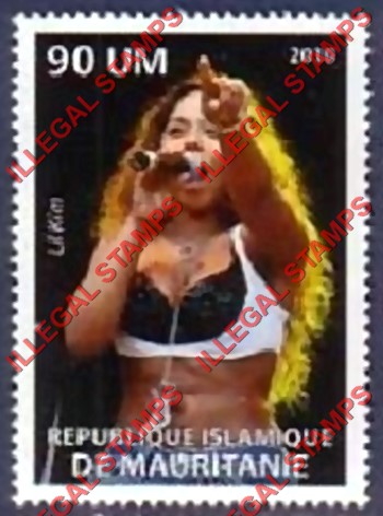 MAURITANIA 2010 Lil Kim Counterfeit Illegal Stamp (Stamp 1) MAURITANIA 2010 Lil Kim Counterfeit Illegal Stamp (Stamp 1)