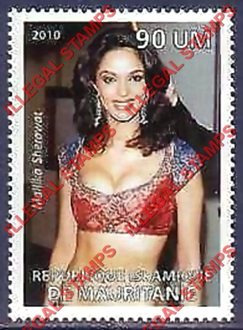 MAURITANIA 2010 Mallika Sherawat Counterfeit Illegal Stamp (Stamp 2) MAURITANIA 2010 Mallika Sherawat Counterfeit Illegal Stamp (Stamp 2)