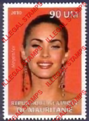 MAURITANIA 2010 Megan Fox Counterfeit Illegal Stamp (Stamp 3) MAURITANIA 2010 Megan Fox Counterfeit Illegal Stamp (Stamp 3)
