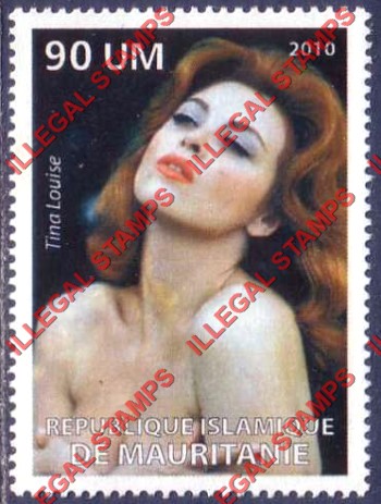 MAURITANIA 2010 Tina Louise Counterfeit Illegal Stamp MAURITANIA 2010 Tina Louise Counterfeit Illegal Stamp