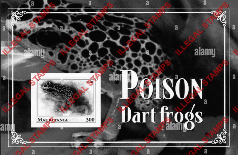 MAURITANIA 2018 Poison Dart Frogs Counterfeit Illegal Stamp Souvenir Sheet of 1 MAURITANIA 2018 Poison Dart Frogs Counterfeit Illegal Stamp Souvenir Sheet of 1
