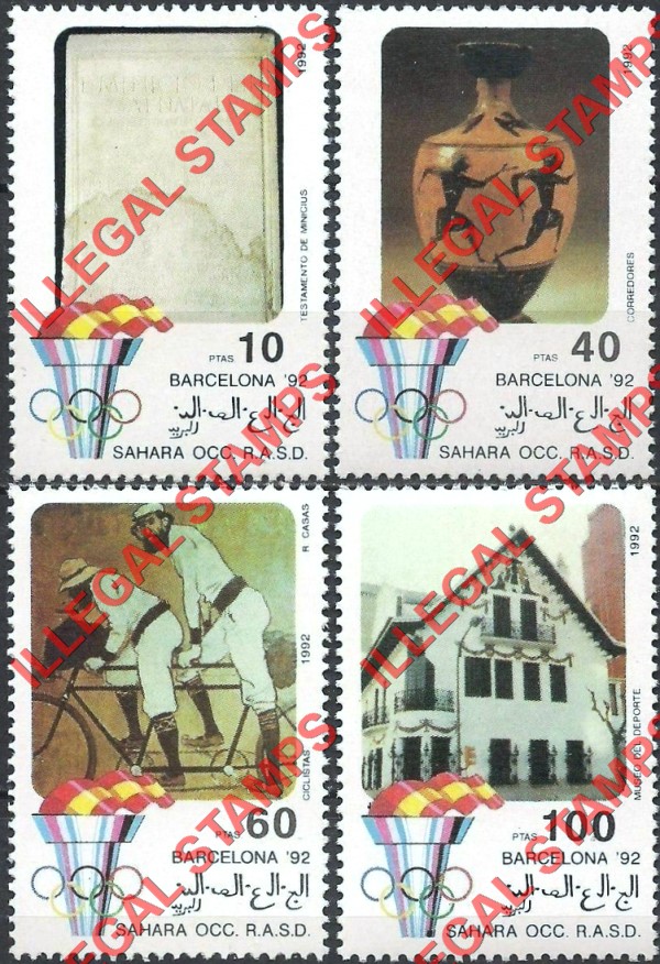 Sahara Occ. RASD 1992 Olympic Games in Barcelona Counterfeit Illegal Stamp Set of 4 Sahara Occ. RASD 1992 Olympic Games in Barcelona Counterfeit Illegal Stamp Set of 4
