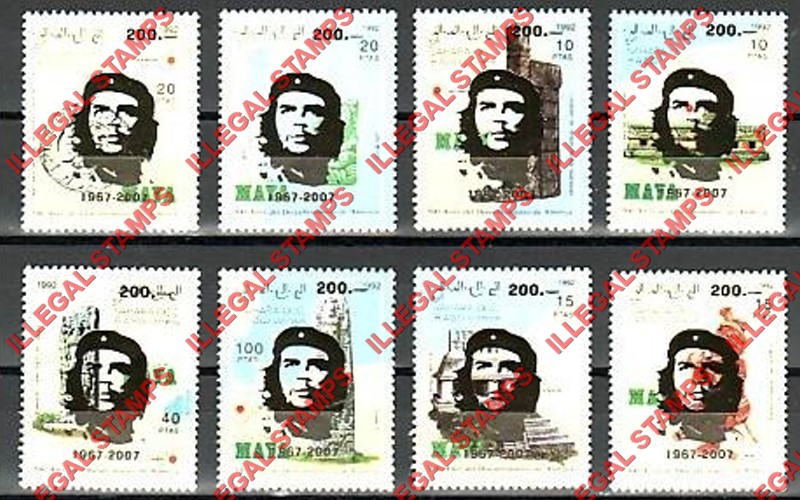 Sahara Occ. RASD 2007 The 1992 Maya Culture Counterfeit Illegal Stamp Set of 8 Overprinted for Che Guevara Sahara Occ. RASD 2007 The 1992 Maya Culture Counterfeit Illegal Stamp Set of 8 Overprinted for Che Guevara