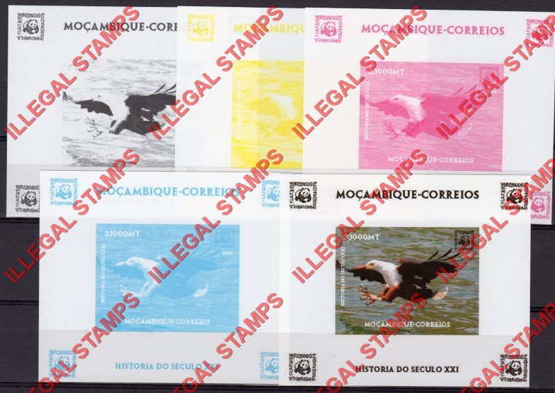 Mozambique 2006 45th Anniversary of the WWF Elephants and Sea Life Counterfeit Illegal Stamp Deluxe Souvenir Sheet of 1 Color Proof Set Mozambique 2006 45th Anniversary of the WWF Elephants and Sea Life Counterfeit Illegal Stamp Deluxe Souvenir Sheet of 1 Color Proof Set