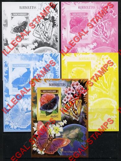 Mozambique 2014 Butterflies Asia Counterfeit Illegal Stamp Souvenir Sheet of 1 Color Proof Set Mozambique 2014 Butterflies Asia Counterfeit Illegal Stamp Souvenir Sheet of 1 Color Proof Set