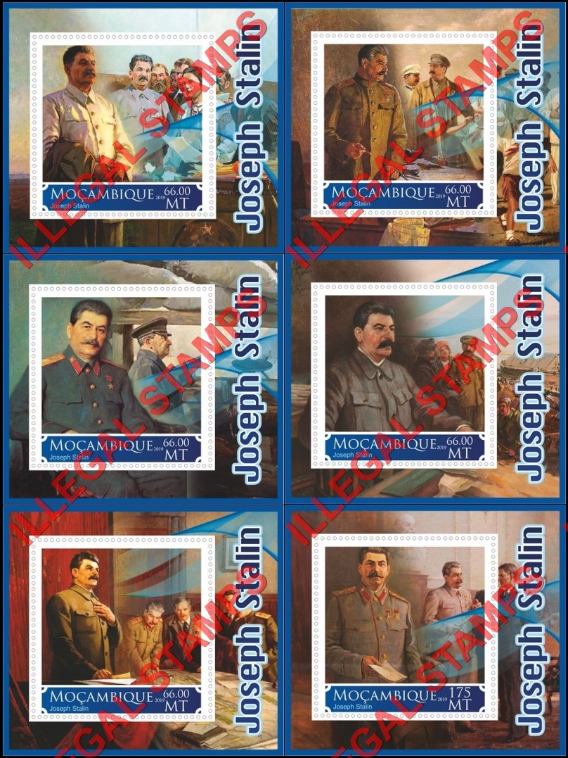 Mozambique 2019 Joseph Stalin Counterfeit Illegal Stamp Souvenir Sheets of 1 Mozambique 2019 Joseph Stalin Counterfeit Illegal Stamp Souvenir Sheets of 1