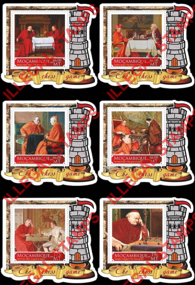 Mozambique 2020 Chess The Chess Game Counterfeit Illegal Stamp Souvenir Sheets of 1 Mozambique 2020 Chess The Chess Game Counterfeit Illegal Stamp Souvenir Sheets of 1
