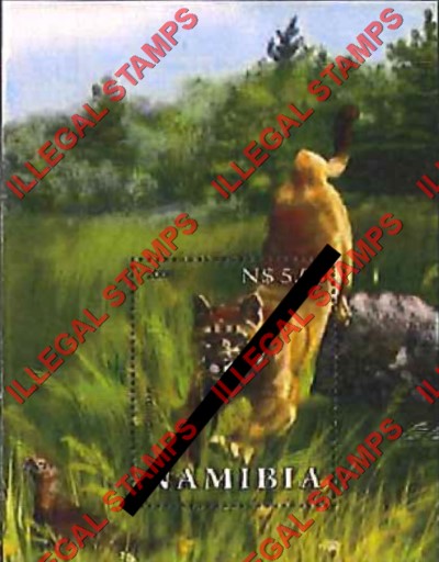 Namibia 2008 Animals Cougar Illegal Stamp Souvenir Sheet of 1