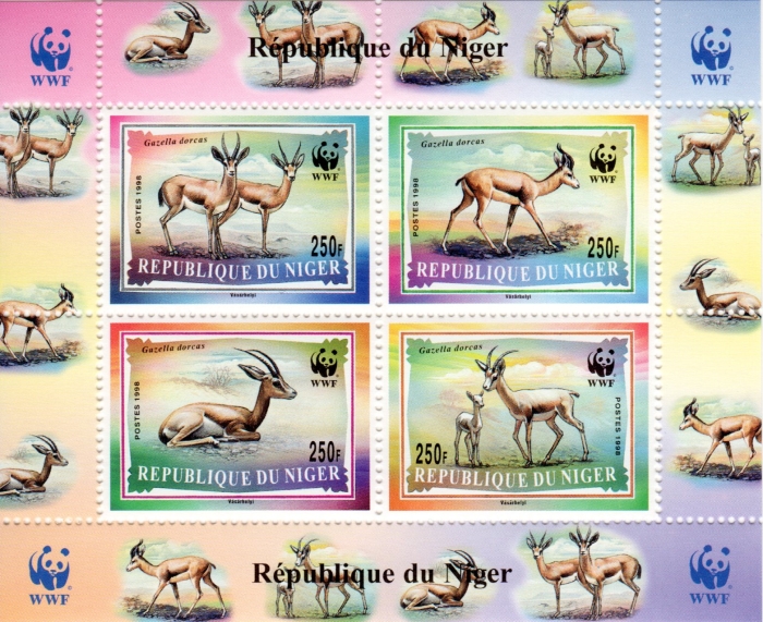 Niger 1998 Gazella World Wildlife Fund (WWF) Scott Catalog No. 986a