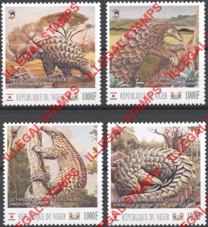 Niger 2012 Animals Armadillos WW Illegal Stamp Set of 4 Niger 2012 Animals Armadillos WW Illegal Stamp Set of 4