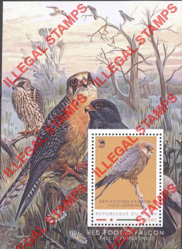 Niger 2012 Animals Birds of Prey Red-footed Falcon WW Illegal Stamp Souvenir Sheet of 1 Niger 2012 Animals Birds of Prey Red-footed Falcon WW Illegal Stamp Souvenir Sheet of 1