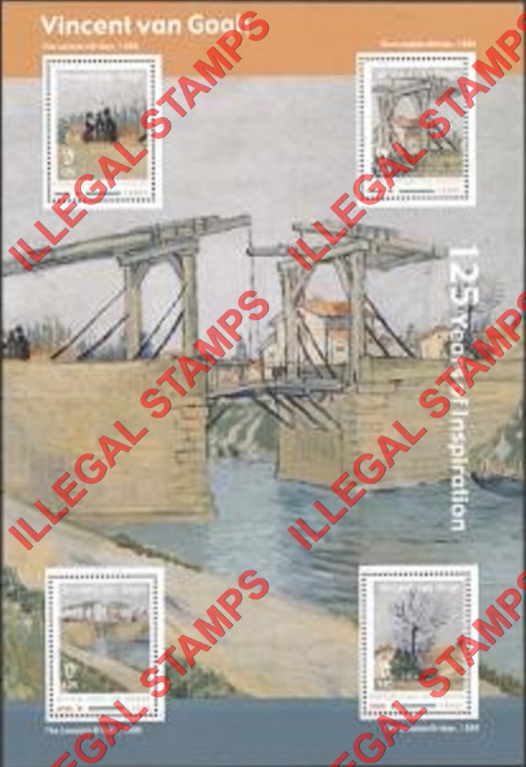 Niger 2012 Paintings by Vincent Van Gogh Illegal Stamp Souvenir Sheets of 4 (Part 6) Niger 2012 Paintings by Vincent Van Gogh Illegal Stamp Souvenir Sheets of 4 (Part 6)