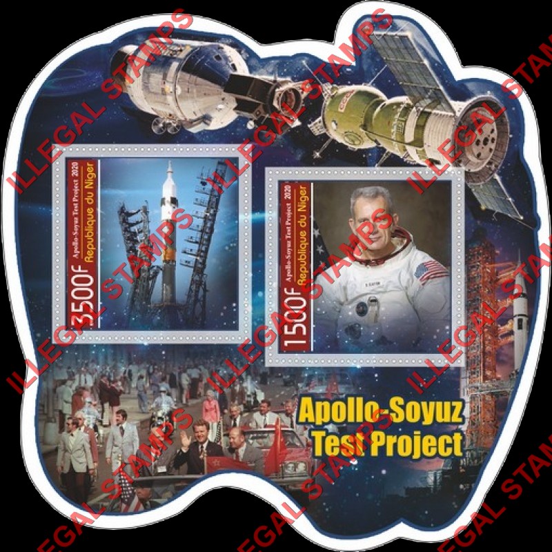 Niger 2020 Space Apollo Soyuz Test Project (different) Illegal Stamp Souvenir Sheet of 2