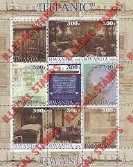 Rwanda 2000 Titanic Illegal Stamp Sheet of 9 Rwanda 2000 Titanic Illegal Stamp Sheet of 9