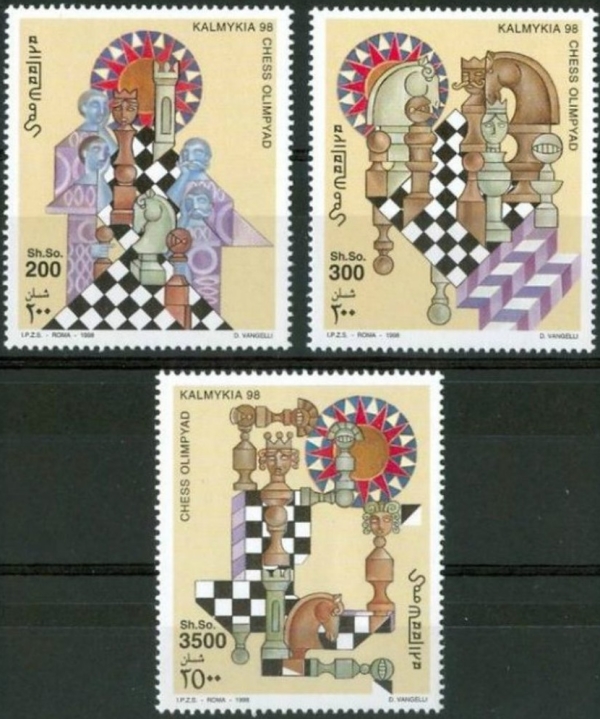 Somalia 1998 Chess Michel 710-712 Somalia 1998 Chess Michel 710-712
