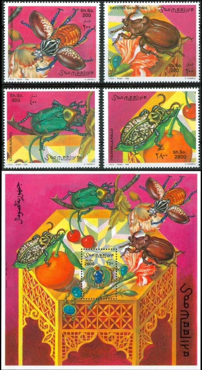 Somalia 1998 Insects Michel 683-686 BL 47 Somalia 1998 Insects Michel 683-686 BL 47