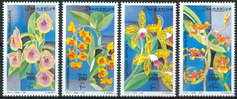 Somalia 1999 Orchids Michel 735-738 Somalia 1999 Orchids Michel 735-738