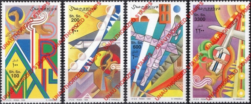 Somalia 1999 Unauthorized Airmail Stamps Michel 763-766 Somalia 1999 Unauthorized Airmail Stamps Michel 763-766