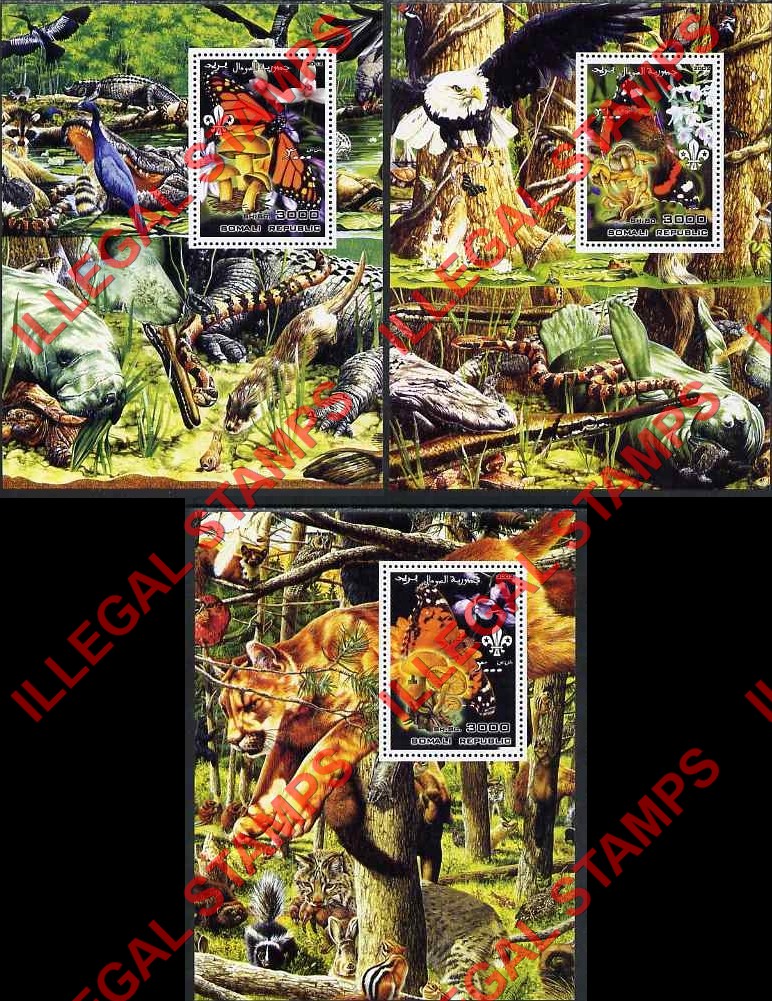 Somalia 2002 Butterflies Orchids Mushrooms and Fauna Illegal Stamp Souvenir Sheet of 1 Somalia 2002 Butterflies Orchids Mushrooms and Fauna Illegal Stamp Souvenir Sheets of 1