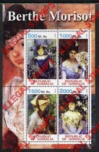 Somalia 2002 Paintings by Berthe Morisot Illegal Stamp Souvenir Sheet of 4 Somalia 2002 Paintings by Berthe Morisot Illegal Stamp Souvenir Sheet of 4