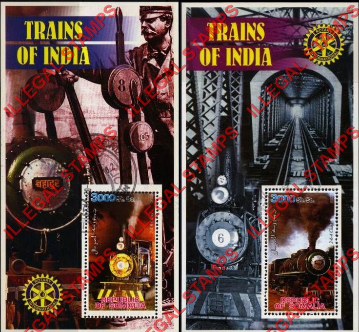 Somalia 2002 Trains of India Illegal Stamp Souvenir Sheets of 1 Somalia 2002 Trains of India Illegal Stamp Souvenir Sheets of 1