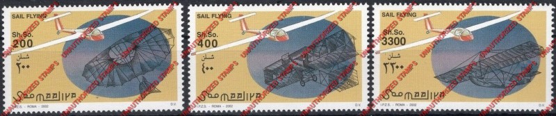 Somalia 2002 Unauthorized IPZS Sail Flying Stamps Michel 995-997 Somalia 2002 Unauthorized IPZS Sail Flying Stamps Michel 995-997