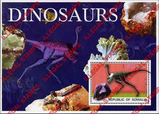 Somalia 2003 Dinosaurs Illegal Stamp Souvenir Sheet of 1 Somalia 2003 Dinosaurs Illegal Stamp Souvenir Sheet of 1