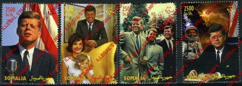 Somalia 2003 Kennedy Family Illegal Stamps Somalia 2003 Kennedy Family Illegal Stamps