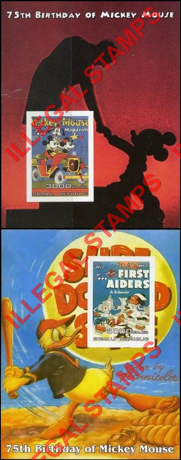 Somalia 2004 75th Birthday of Mickey Mouse Illegal Stamp Souvenir Sheets of 1 (Part 4) Somalia 2004 75th Birthday of Mickey Mouse Illegal Stamp Souvenir Sheets of 1 (Part 4)
