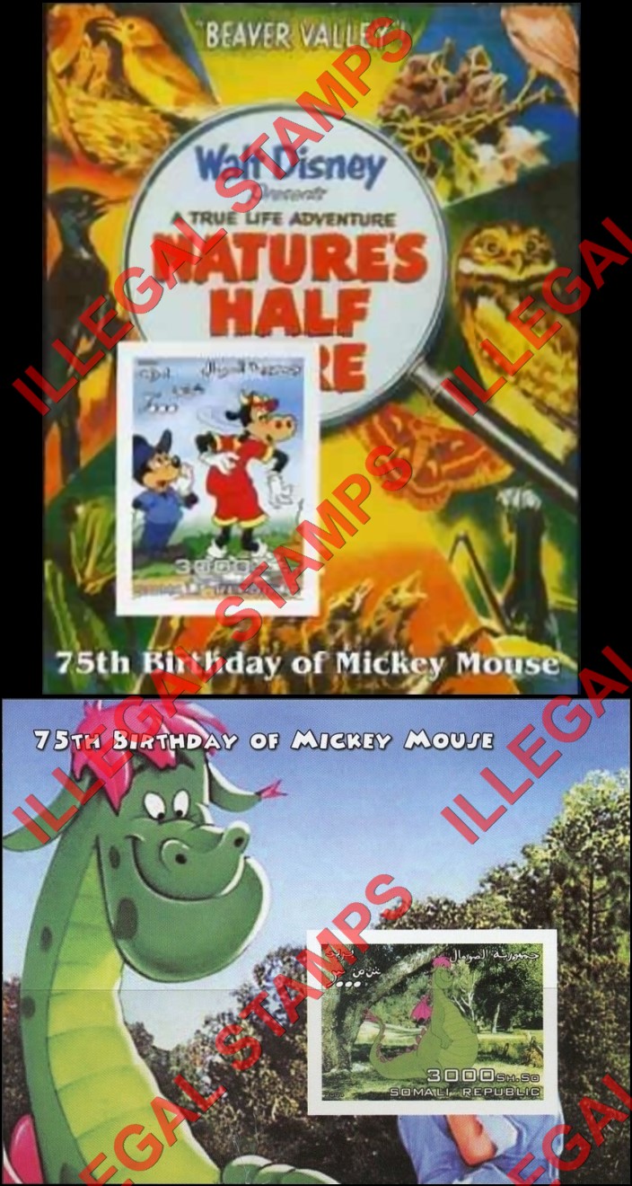 Somalia 2004 75th Birthday of Mickey Mouse Illegal Stamp Souvenir Sheets of 1 (Part 7) Somalia 2004 75th Birthday of Mickey Mouse Illegal Stamp Souvenir Sheets of 1 (Part 7)