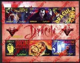 Somalia 2004 Dracula Illegal Stamp Souvenir Sheet of 6 Somalia 2004 Dracula Illegal Stamp Souvenir Sheet of 6