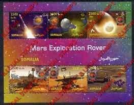 Somalia 2004 Mars Exploration Rover Illegal Stamp Souvenir Sheet of 6 Somalia 2004 Mars Exploration Rover Illegal Stamp Souvenir Sheet of 6