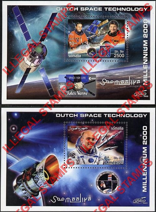 Somalia 2004 Space Dutch Space Technology Illegal Stamp Souvenir Sheets of 1 Somalia 2004 Space Dutch Space Technology Illegal Stamp Souvenir Sheets of 1