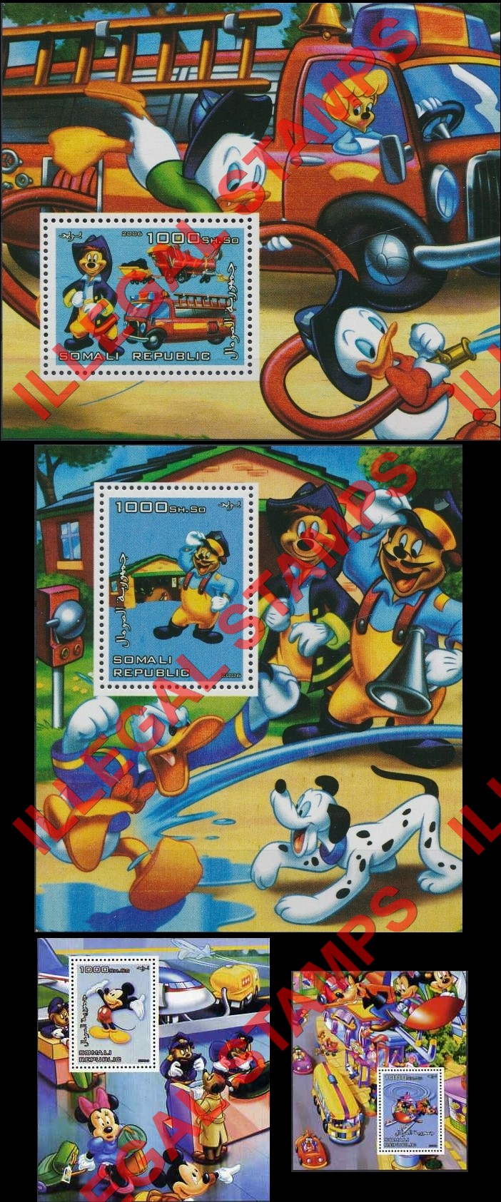 Somalia 2006 Disney Cartoons Illegal Stamp Souvenir Sheets of 1 Somalia 2006 Disney Cartoons Illegal Stamp Souvenir Sheets of 1