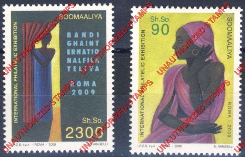 Somalia 2009 Unauthorized IPZS International Philatelic Exhibition Stamps Somalia 2009 Unauthorized IPZS International Philatelic Exhibition Stamps