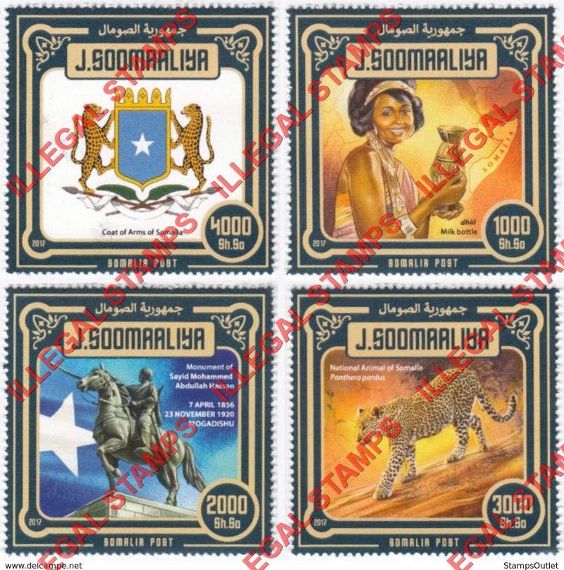 Somalia 2017 National Symbols of Somalia Illegal Stamp Set Somalia 2017 National Symbols of Somalia Illegal Stamp Set