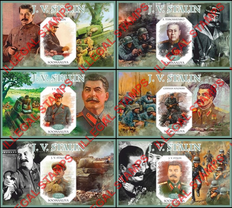 Somalia 2017 Stalin Illegal Stamp Souvenir Sheets of 1 Somalia 2017 Stalin Illegal Stamp Souvenir Sheets of 1