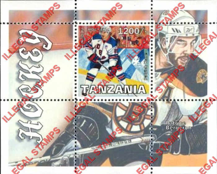 Tanzania 2011 Hockey Illegal Stamp Souvenir Sheet of 1 Tanzania 2011 Hockey Illegal Stamp Souvenir Sheet of 1