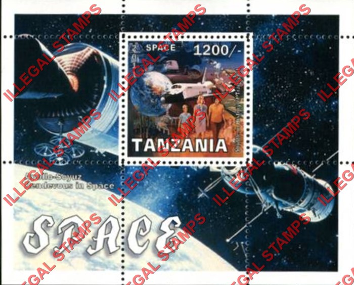 Tanzania 2011 Space Illegal Stamp Souvenir Sheet of 1 Tanzania 2011 Space Illegal Stamp Souvenir Sheet of 1