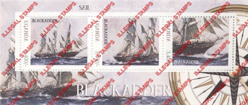 Uganda 2012 Sailing Ships Illegal Stamp Souvenir Sheet of 3 (Sheet 2) Uganda 2012 Sailing Ships Illegal Stamp Souvenir Sheet of 3 (Sheet 2)