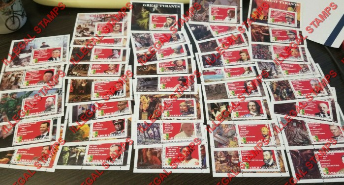 Abkhazia 2019 Great Tyrants Illegal Stamps Abkhazia 2019 Great Tyrants Illegal Stamps